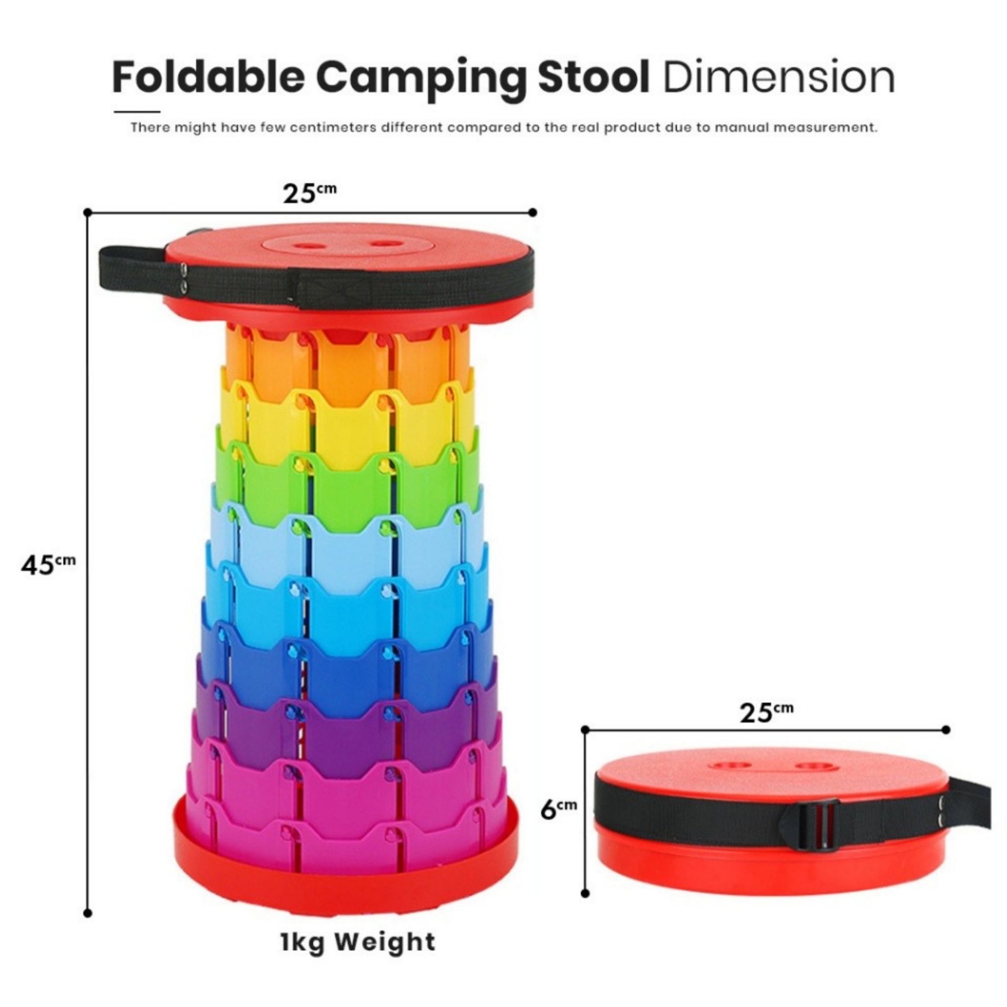 Picture of Magic Stool - Colorful Retractable Stool, Portable Telescopic Stool, Portable Camping Foldable Chair Telescopic Stools Seat for Outdoor Chairs Camping Stool 