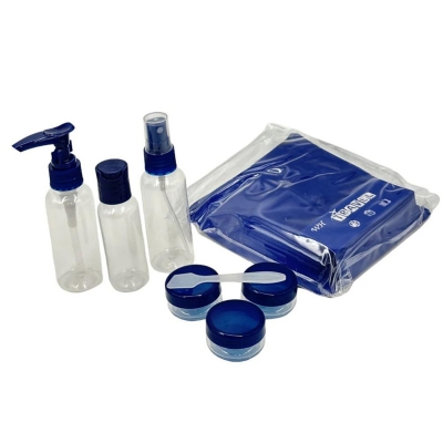 Picture of Refillable Cosmetic Container Kit Travel Bottle Set –8 Piece (Blue)