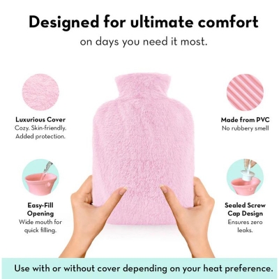 Picture of Hot Water Bag with Cloth Cover Multicolour 2L