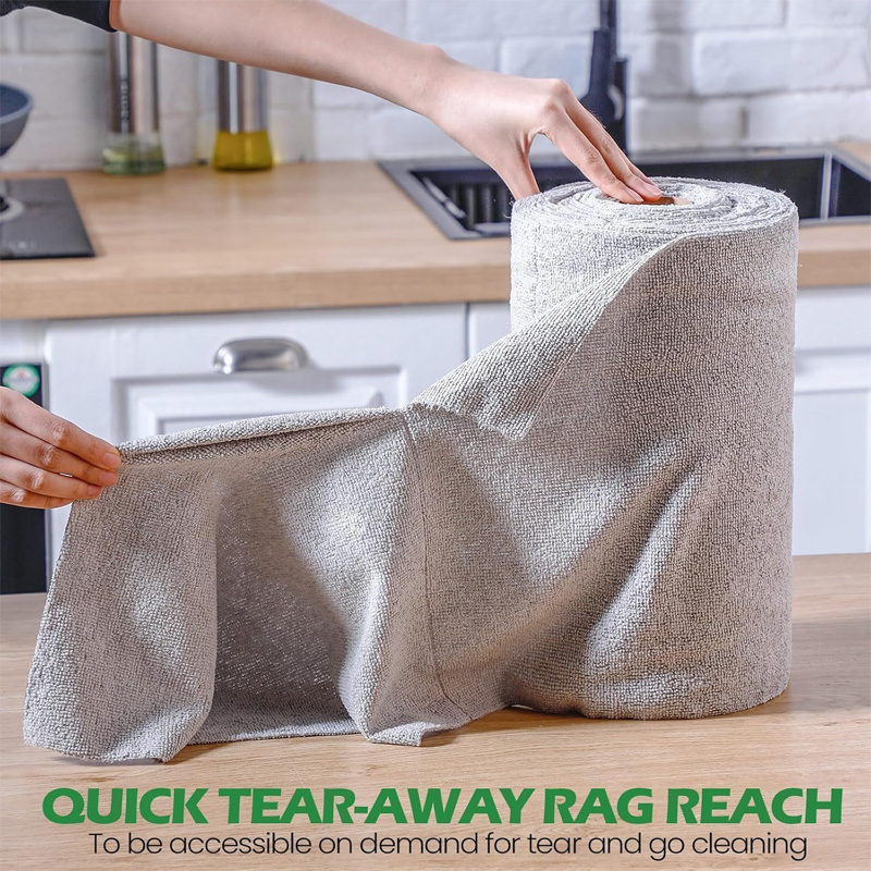 Picture of Microfiber Cleaning Cloth Roll 20pcs (25x25 cm Sheets) – Multi-Purpose Reusable Cleaning Towel