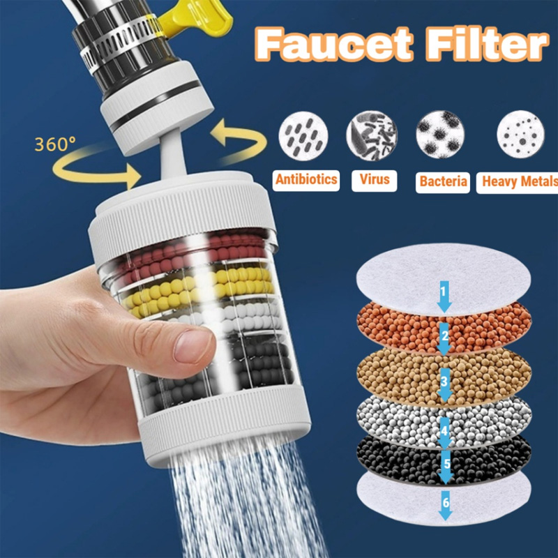 Picture of 6 Layer 360 Degree Rotatable Water Filter Faucet Water Purifier