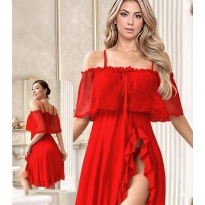 Picture of Romantic Bridal Night Dress (DAR002)-Free Size