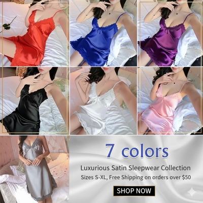 Picture of Silk Night Dress (RND001) Free Size
