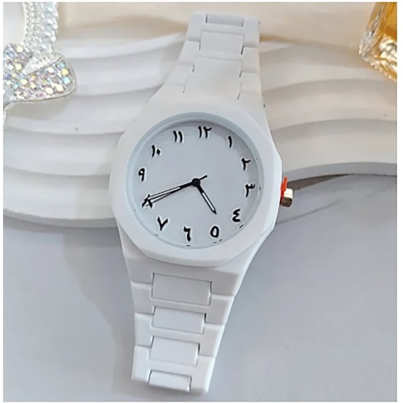 Picture of ura Men’s Matte White Analog Watch With Arabic Numerals