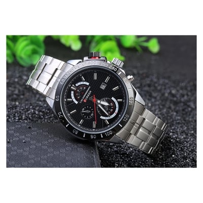 Picture of Naviforce Nf9137 Dark Brown Pu Leather Chronometer Wrist Watch for Men