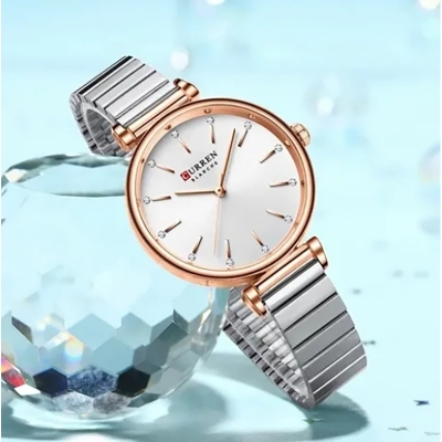 Picture of CURREN 9081 Women's Fashion Quartz Watch Round Classic Wrist Watches For Lady Retro Small Wristwatch Casual Watch