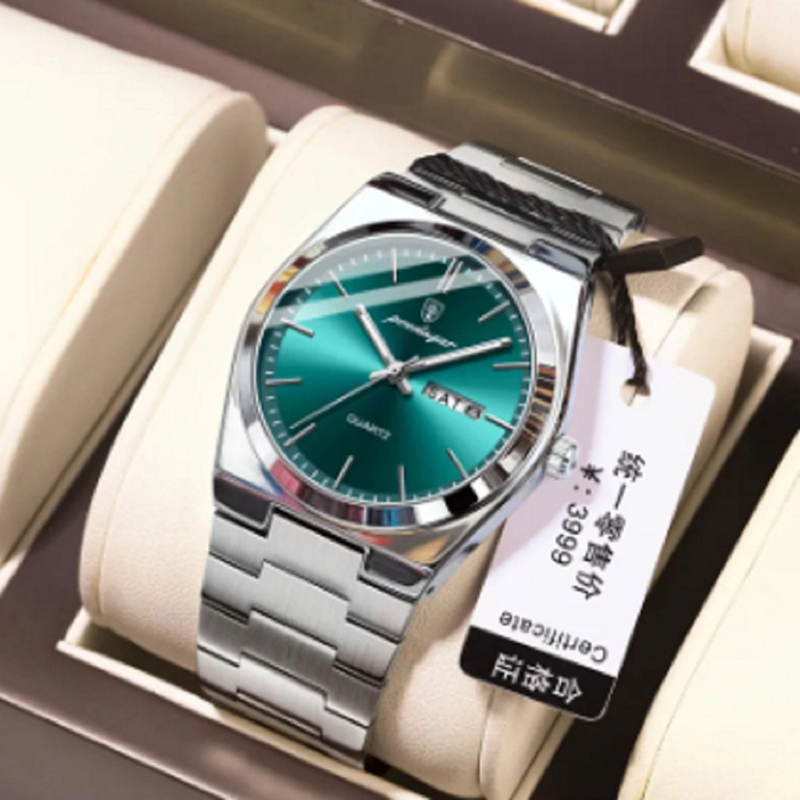 Picture of POEDAGAR 930 Luxury Watch For Men Waterproof Luminous Date Week Stainless Steel Men Watch Casual Quartz Men's Watch- Watch For Men