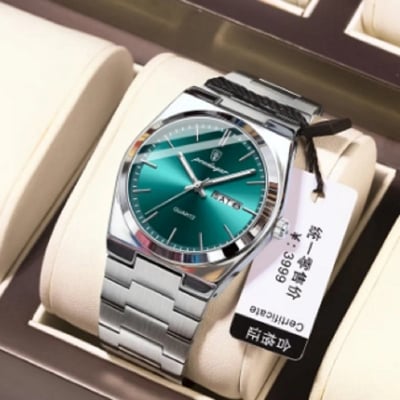 Picture of POEDAGAR 930 Luxury Watch For Men Waterproof Luminous Date Week Stainless Steel Men Watch Casual Quartz Men's Watch- Watch For Men