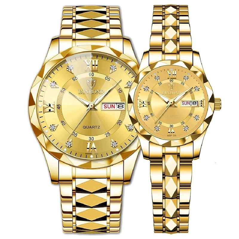 Picture of Binbond 2521 Men's Luxury Fashion Stainless Steel Waterproof Quartz Movement Wrist Watch - watch For Men