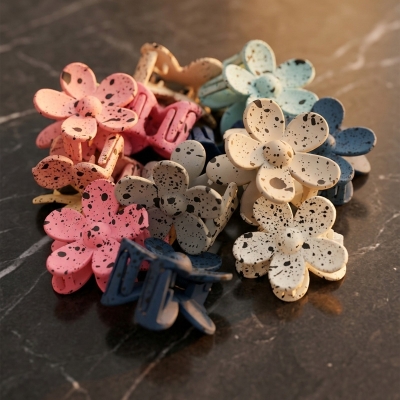 Picture of Super Quality Multicolour stylish Hair Clutcher look like flower for girls and women, Kakra, 1pcs