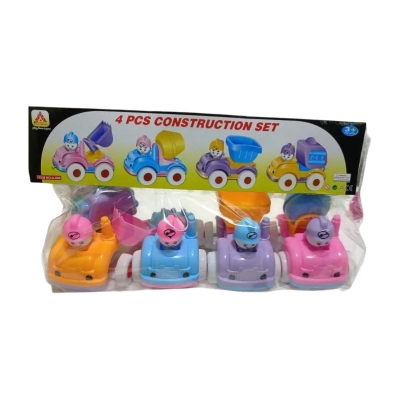 Picture of Early Vehicles Set, 4 Pcs Die Cast Construction Car Toys For Kids