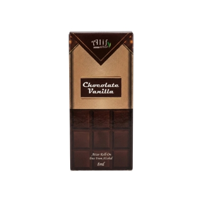 Picture of Alif Chocolate Vanilla Attar Long Lasting Roll On Non Alcooholic Perfume - 8ml