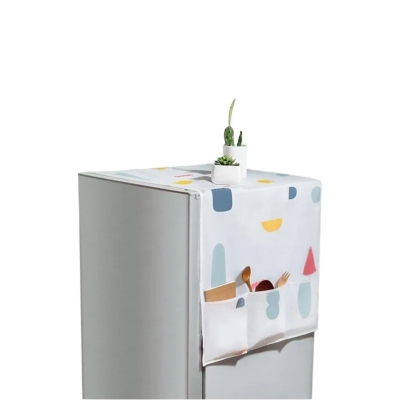 Picture of Refrigerator Dust-Proof Cover Waterproof Cover with Storage Pockets Bags Fridge Dust Cover Oven Cover Multi-Purpose Top Covers