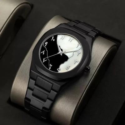 Picture of Arabic Watch Waterproof Men's Quartz Watch Black PC Plastic watch for men - Aura Arabic Watch - Black