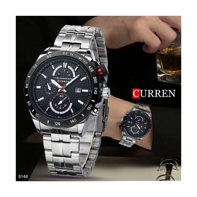 Picture of Naviforce Nf9137 Dark Brown Pu Leather Chronometer Wrist Watch for Men