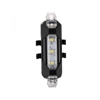 Picture of BIKE TAIL LIGHT BICYCLE SAFETY CYCLING WARNING REAR LAMP With 5 Mode and USB RECHARGEABLE Back Light
