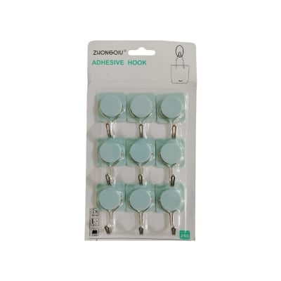 Picture of Plastic Home & Kitchen Wall Mount Hanging Hook (9pcs)