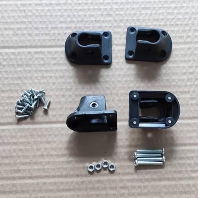 Picture of 4Pcs Foldable Laptop Table Leg Connector Folding Lap Desk Leg Brackets Repair Leg Fittings Folding Table Leg Corner Brackets