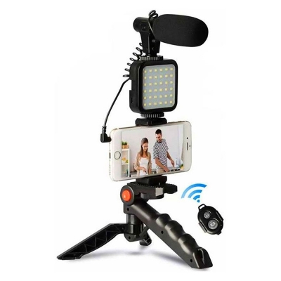 Picture of AY-49 remote control Video Kits Microphone LED Fill Light Mini Tripod