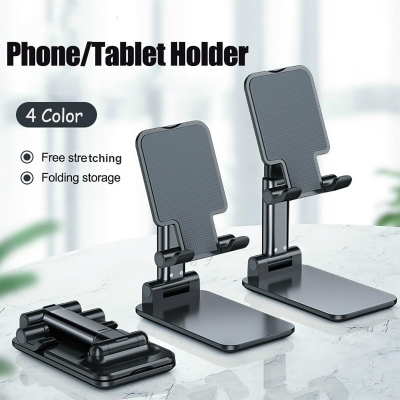 Picture of T1 Mobile Phone Holder Stand – Foldable Desktop & Bedside Bracket, Multi-Function Telescopic Smartphone Stand