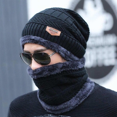 Picture of winter cap and Beanie Soft Knitted Beanies Cotton - Cap For Men