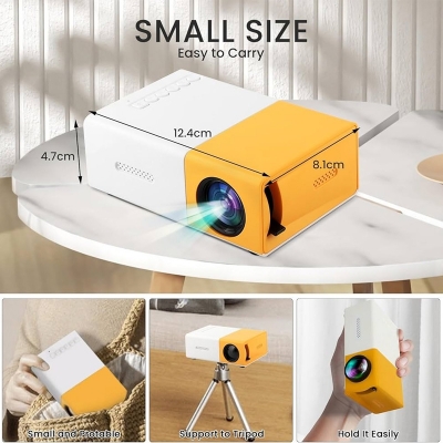Picture of YG300 Mini LED Projector – Portable Home Theater Pocket Projector with Multi-Language Support