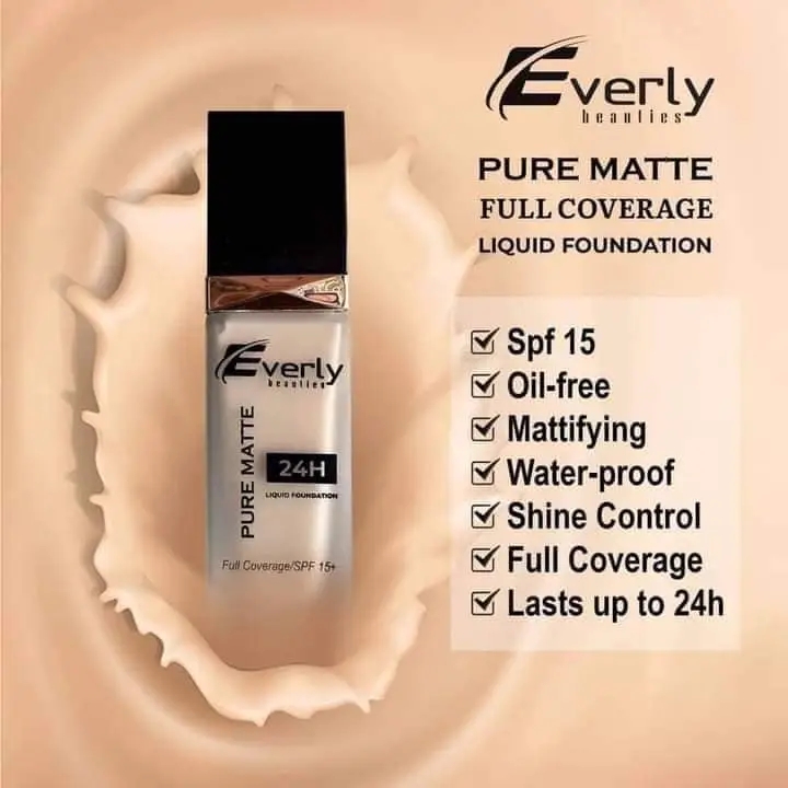 Picture of Everly Beauties Pure Matte Full Coverage Liquid Foundation with SPF 15+