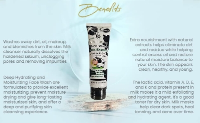 Picture of YC Whitening Milk Extract Facewash - 100ml (Authentic) - Black