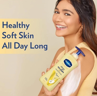 Picture of Vaseline Intensive Care Deep Moisture Nourishing Body Lotion For Men & Women - 400ml(Made In India)