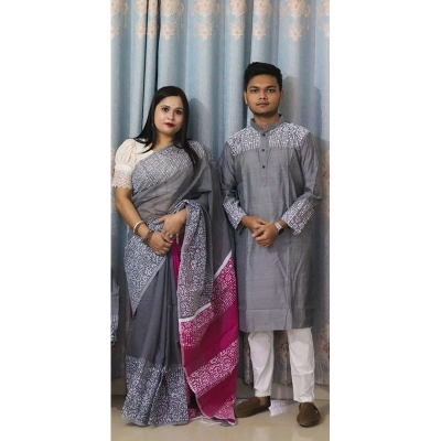 Picture of বিশেষ দিনগুলোকে আরও মোহনীয় করতে - প্রিমিয়াম কাপল ড্রেস - Multicolor