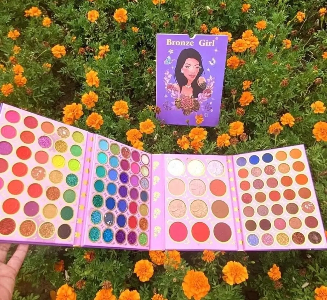 Picture of Bronze Girl 105 Color Eyeshadow Palette 12pcs Bronzer, Blush, Highlighter Pallet Big Eyes Eyeshadow Colorful Eyeshadow Glitter Eyeshadow Shimmer Eyeshadow