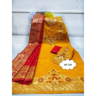 Picture of Premium Quality Unstitched Cotton Print Three Pieces for Women/ Girl - Multicolor - 56 Inch