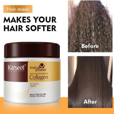 Picture of KARSEELL Collagen Hair Mask for Soft, Silky, Shiny Straight Hair - 500ml (Original)
