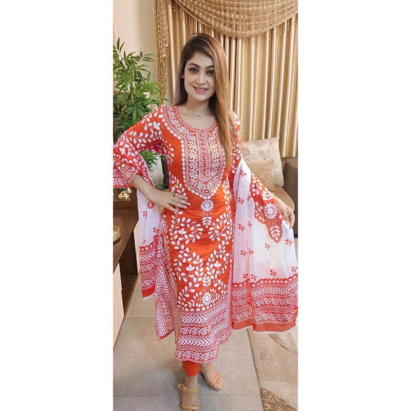 Picture of Premium Quality Unstitched/Unready Jorjet Four Pieces for Women/ Girl - Multicolor - 56 Inch