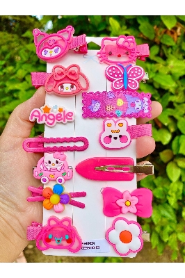 Picture of China Imported Cute Baby Hair Clip Set Cartoon Hair Clip Set for Girls - Multicolor