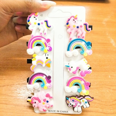 Picture of China Imported Cute Baby Hair Clip Set Cartoon Hair Clip Set for Girls - Multicolor