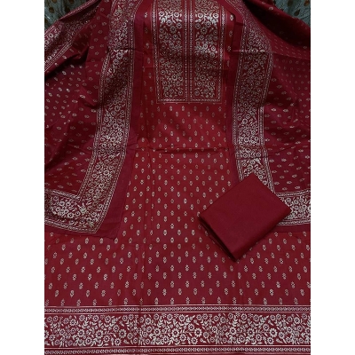 Picture of Premium Quality Unstitched Cotton Print Three Pieces for Women/ Girl - Multicolor - 56 Inch