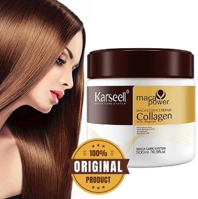 Picture of KARSEELL Collagen Hair Mask for Soft, Silky, Shiny Straight Hair - 500ml(China)