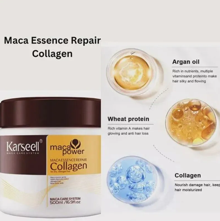Picture of KARSEELL Collagen Hair Mask for Soft, Silky, Shiny Straight Hair - 500ml(China)