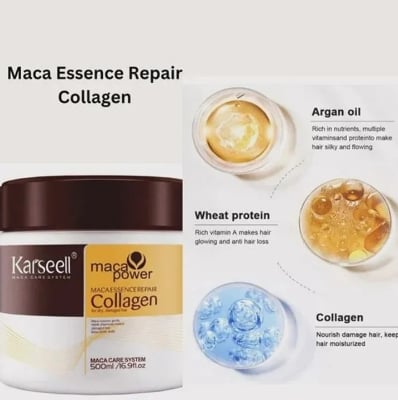 Picture of KARSEELL Collagen Hair Mask for Soft, Silky, Shiny Straight Hair - 500ml(China)