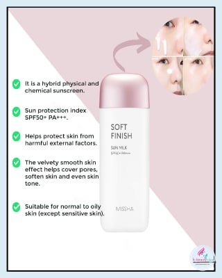 Picture of Missa All Around Safe Block Soft Finish Sun Milk SPF50+ Or PA+++