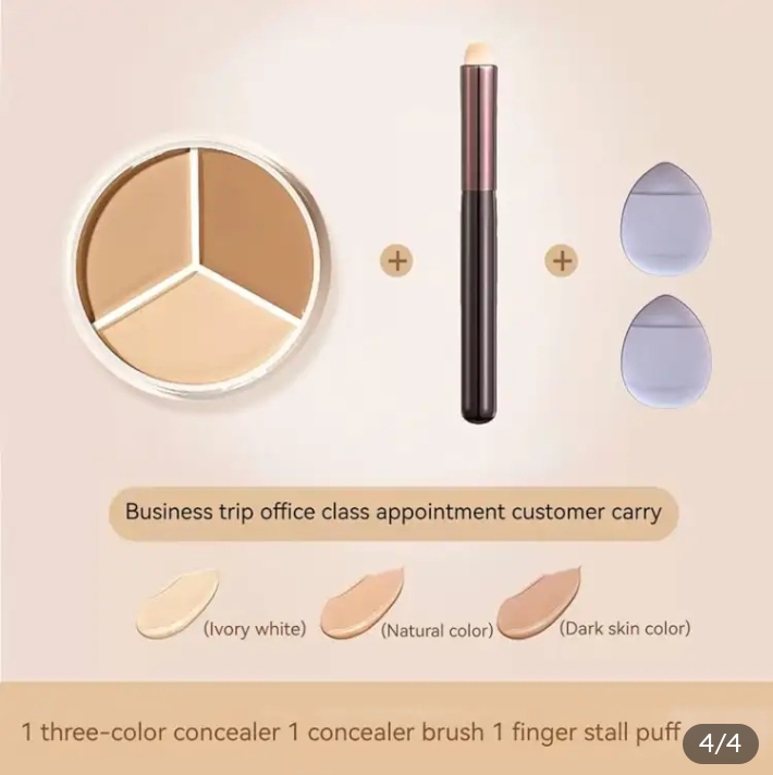 Picture of Sweet Mint Conceal Tri -Colour Concealer Palette Of Covers Acne Marks Dark Circles