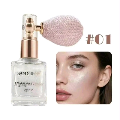 Picture of Fashion Highlighter Powder Spray High Gloss Glitter Powder Spray Shimmer  Sparkle Powder Makeup for Face & Body