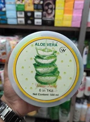 Picture of Aloe Vera 6 in 1 Facial Kit Combo Set - Green