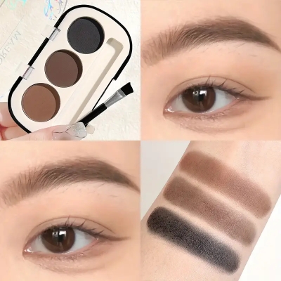 Picture of Dodo Girl 3 in 1 Eyebrow Powder Kit for Women Hair Dye Makeup Hair Coloring Kit Hair Dyeing Kit