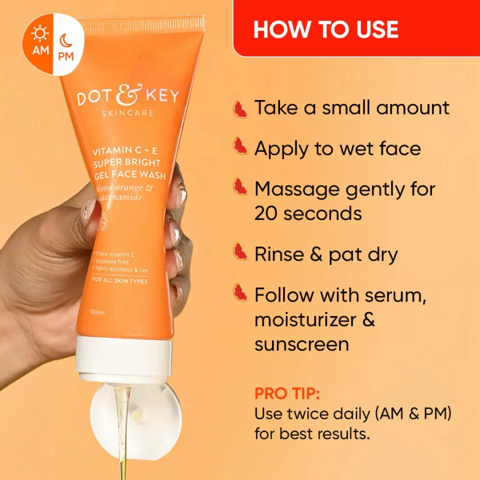 Picture of DOT & KEY Vitamin C + E Super Bright Gel Face Wash - Orange