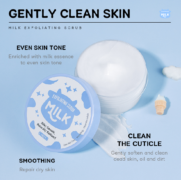 Picture of Laikou Milk Exfoliating Scrub for Silky,smooth,naturally radiant Skin - White