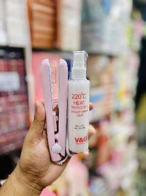 Picture of V&G 220°C Heat Protection Conditioning Mist
100MI & Mini Hair Straightener Combo Set for Hair Straightening
