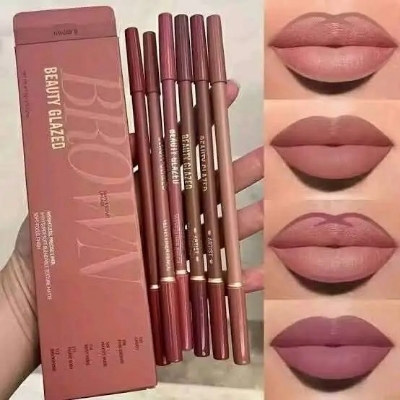 Picture of BEAUTY GLAZED Waterproof Matte Lip Liner Pencil For Lips Eyeliner  Blush Smooth Easy To Waer Long Lasting Lip Glaze Pen Sketch Dye Tint Lipstick Lip Makeup