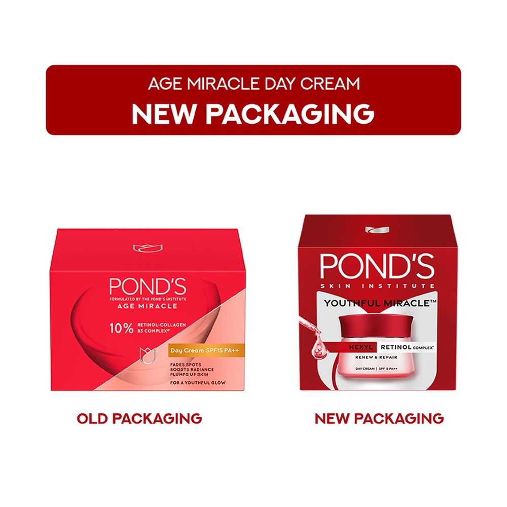 Picture of Ponds Youthful Miracle Hexyl Retinol Complex, Renew & Repair Day Cream 50gm